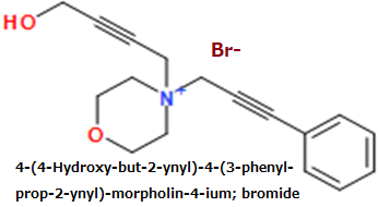 CAS#4-(4-Hydroxy-but-2-ynyl)-4-(3-phenyl-prop-2-ynyl)-morpholin-4-ium; bromide
